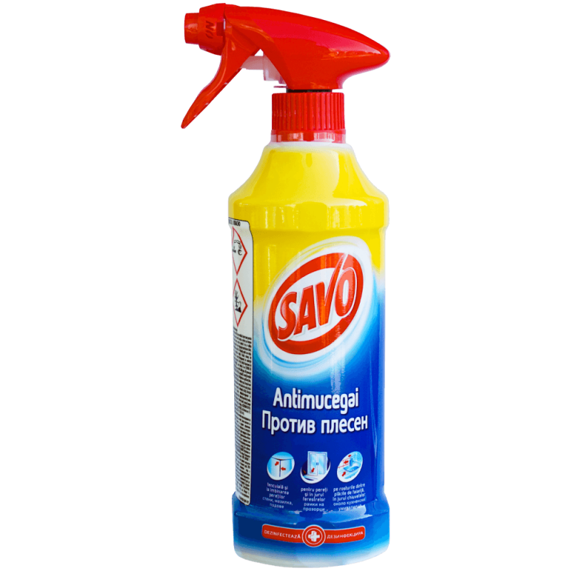 Solutie spray antimucegai, cu ingrediente active, Savo, 500 ML